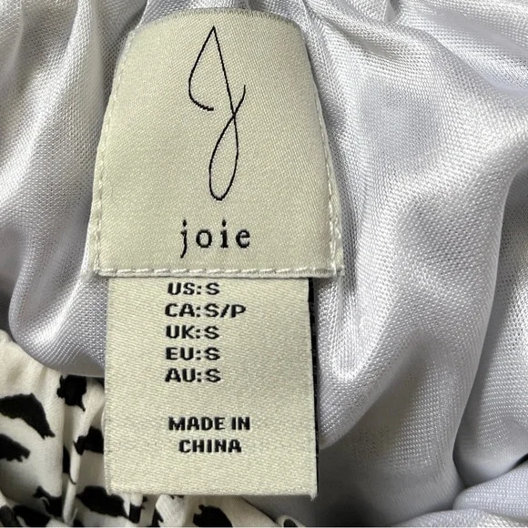 Joie Black and White Patterned Pleated Maxi Skirt Size Small Business Casual - Picture 6 of 10